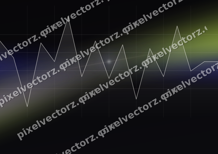 Glowing neon chart background in blue and purple
