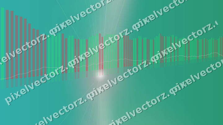 Glowing neon chart background in pale pink and pale amber