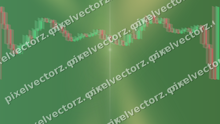 Glowing neon chart background in lime and yellow