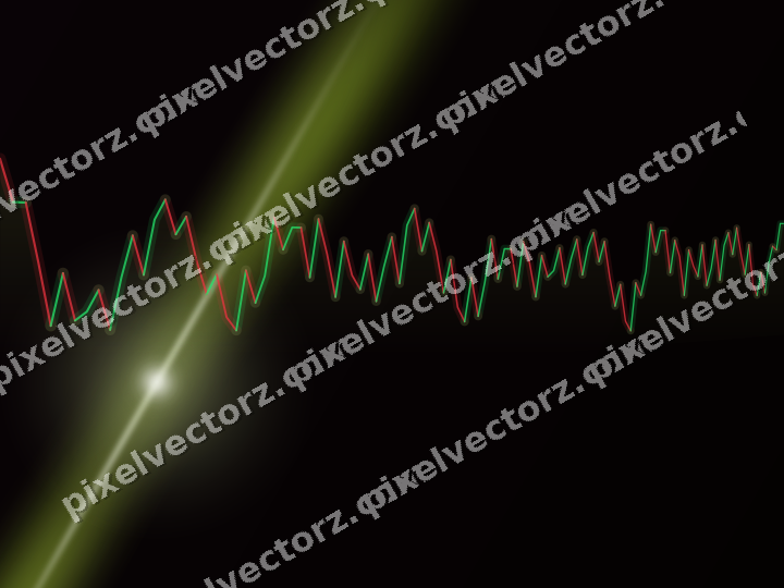 Glowing neon chart background in lime and pink