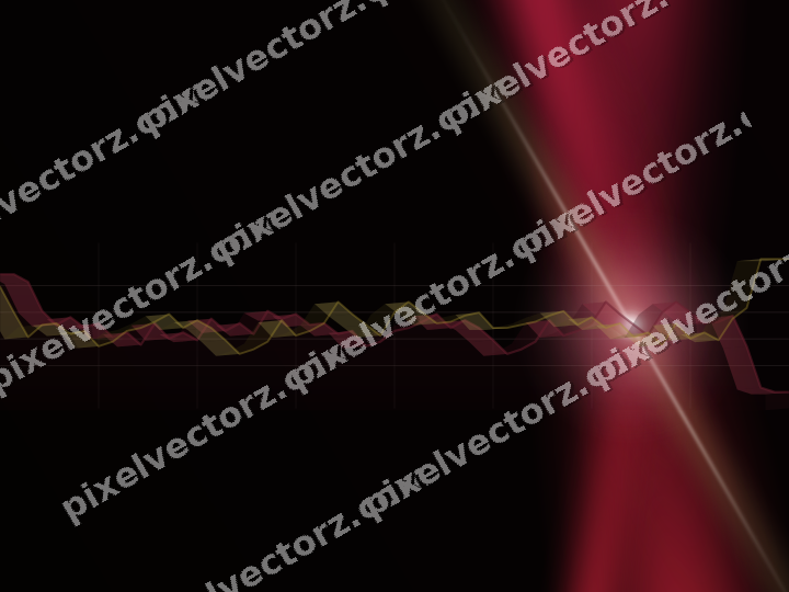 Glowing neon chart background in pink and red