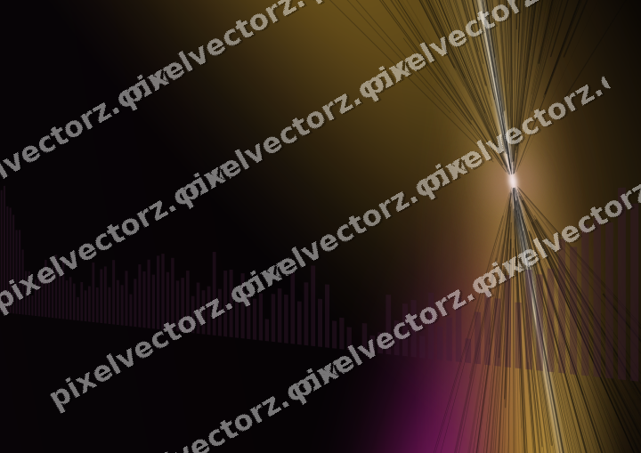 Glowing neon chart background in magenta and amber