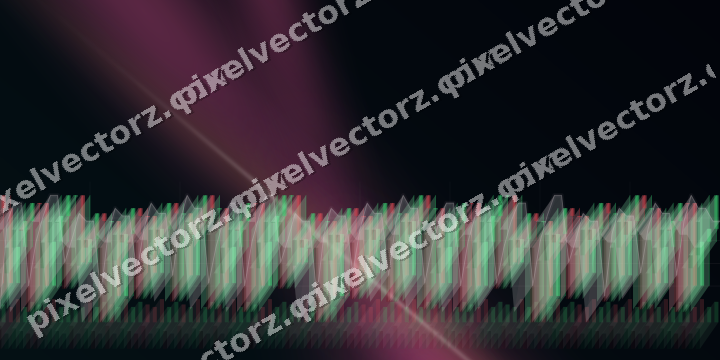 Glowing neon chart background in pink and cyan