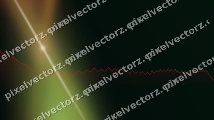 Glowing neon chart background in red and orange