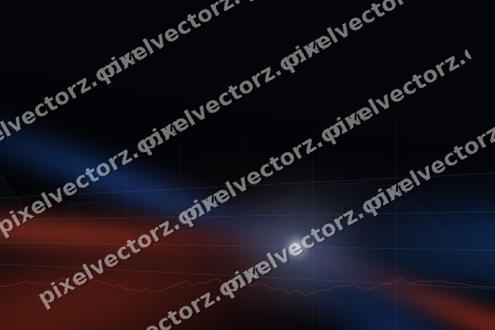 Glowing neon chart background in blue and red