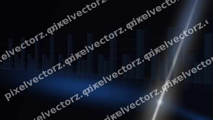 Glowing neon chart background in blue and amber