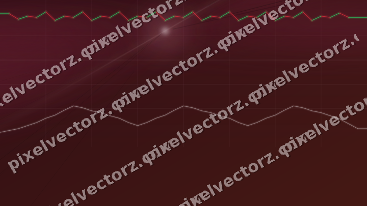 Glowing neon chart background in dark pink and amber