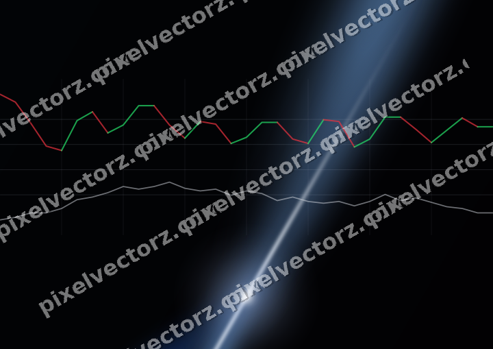 Glowing neon chart background in blue