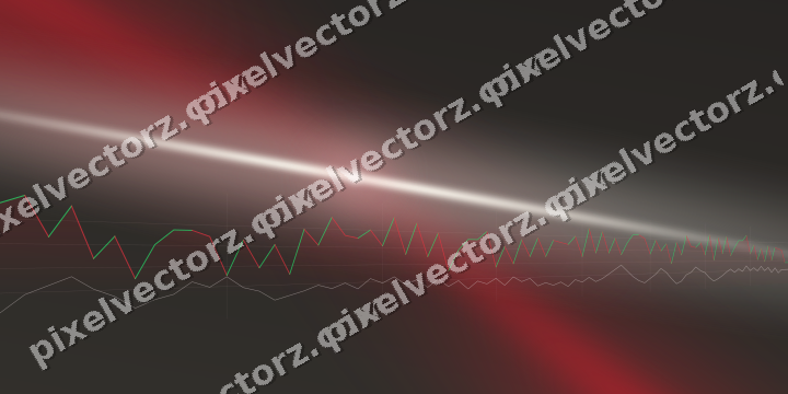 Glowing neon chart background in red and pale amber
