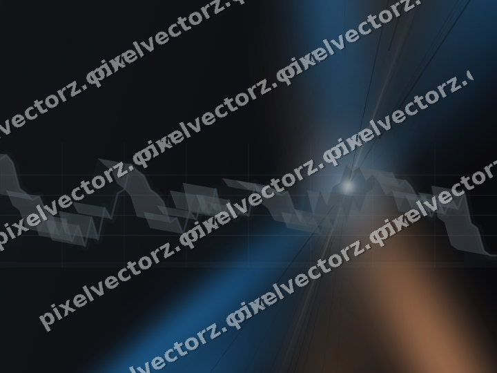 Glowing neon chart background in blue and orange