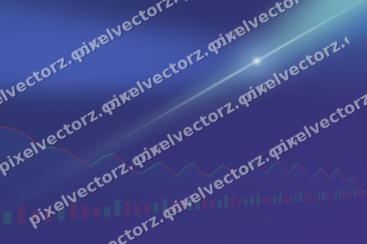Glowing neon chart background in blue and cyan