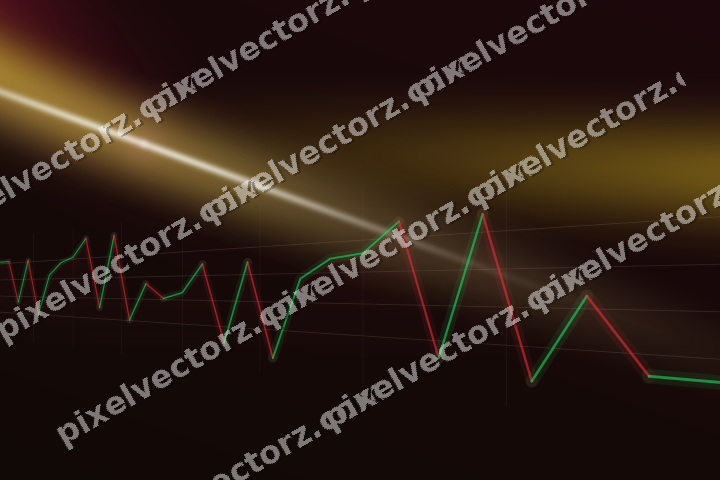 Glowing neon chart background in pink and red
