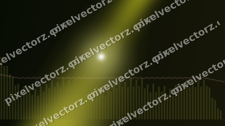 Glowing neon chart background in yellow and red
