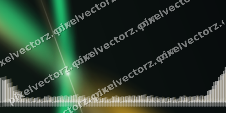 Glowing neon chart background in green and amber