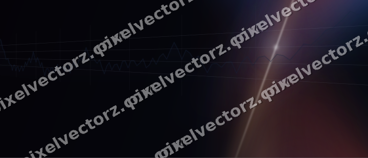 Glowing neon chart background in blue and red