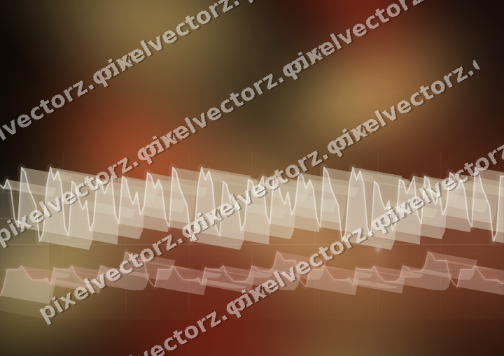 Glowing neon chart background in orange and amber