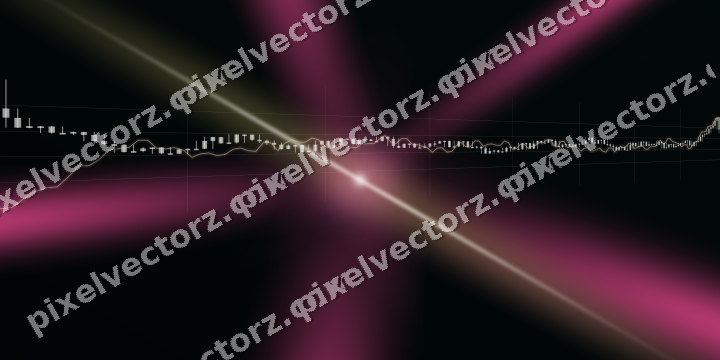 Glowing neon chart background in pink and orange