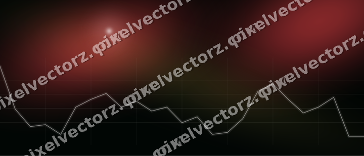 Glowing neon chart background in red and orange
