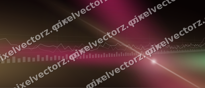 Glowing neon chart background in pink and green