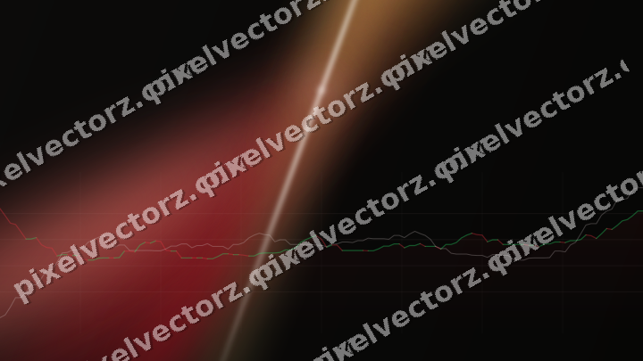 Glowing neon chart background in red and amber