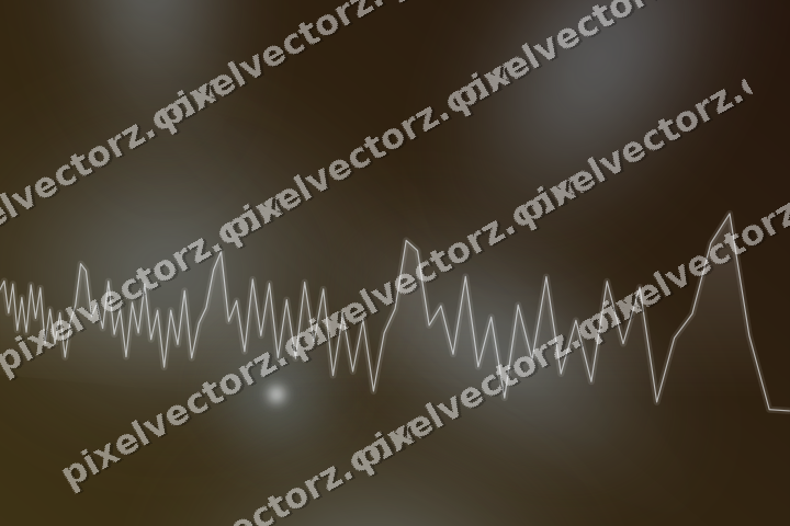 Glowing neon chart background in blue and orange