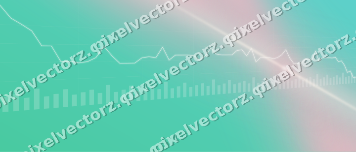 Glowing neon chart background in pale pink and pale amber