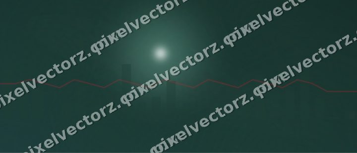 Glowing neon chart background in dark green and red