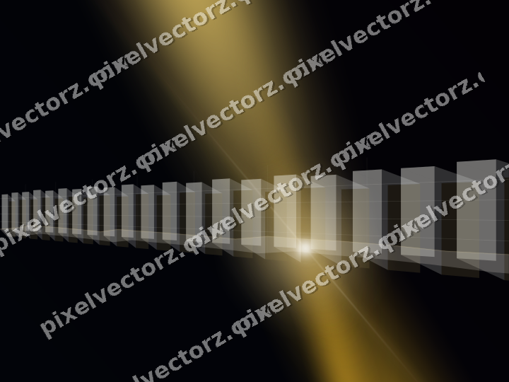 Glowing neon chart background in amber and blue