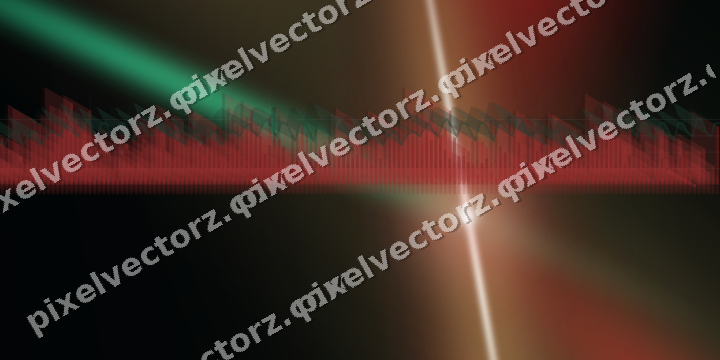 Glowing neon chart background in red and green