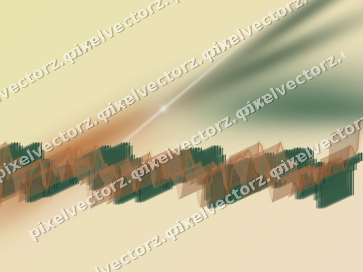 Soft pastel chart background in dark green and orange