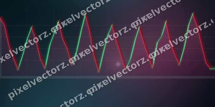 Glowing neon chart background in pink and cyan