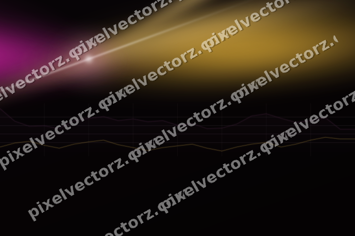 Glowing neon chart background in magenta and amber