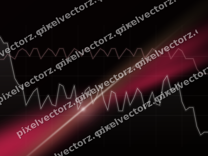 Glowing neon chart background in pink and amber