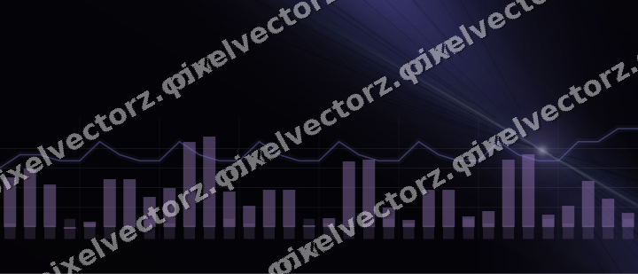 Glowing neon chart background in purple and blue