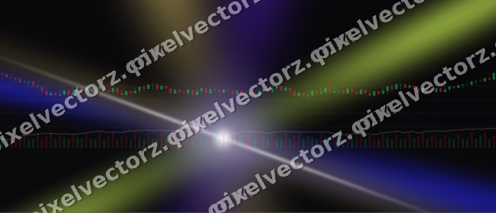 Glowing neon chart background in blue and purple