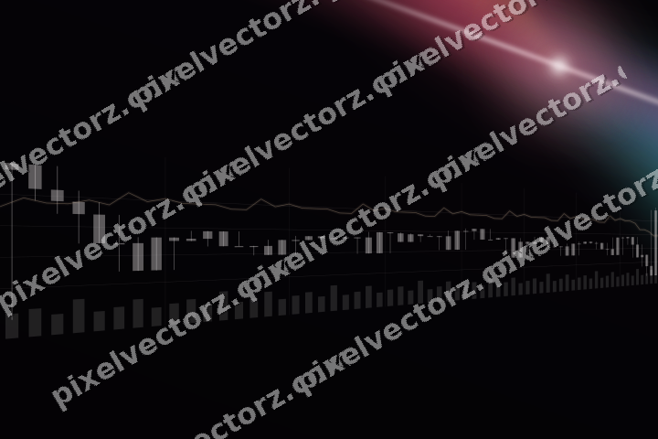 Glowing neon chart background in pink and amber