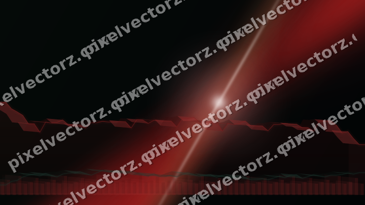 Glowing neon chart background in red and green