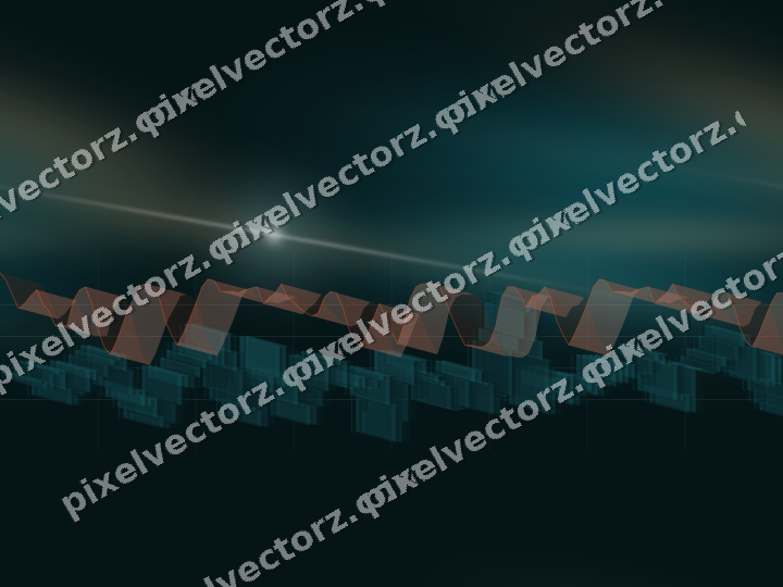 Nahtloser Neon Diagramm Hintergrund in Petrol und Orange