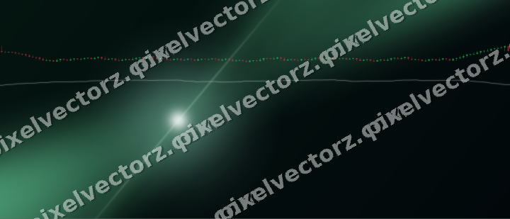 Glowing neon chart background in green and teal