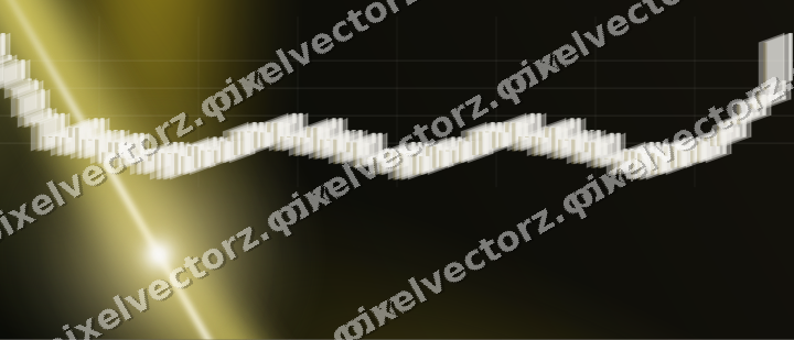 Glowing neon chart background in amber and yellow