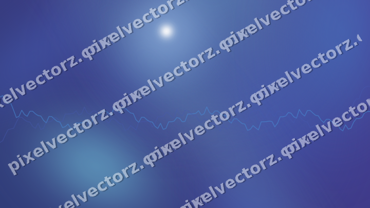 Glowing neon chart background in blue and cyan