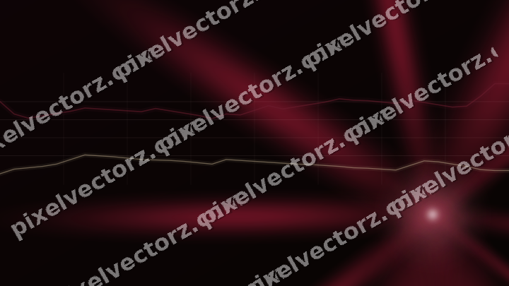 Glowing neon chart background in pink and red