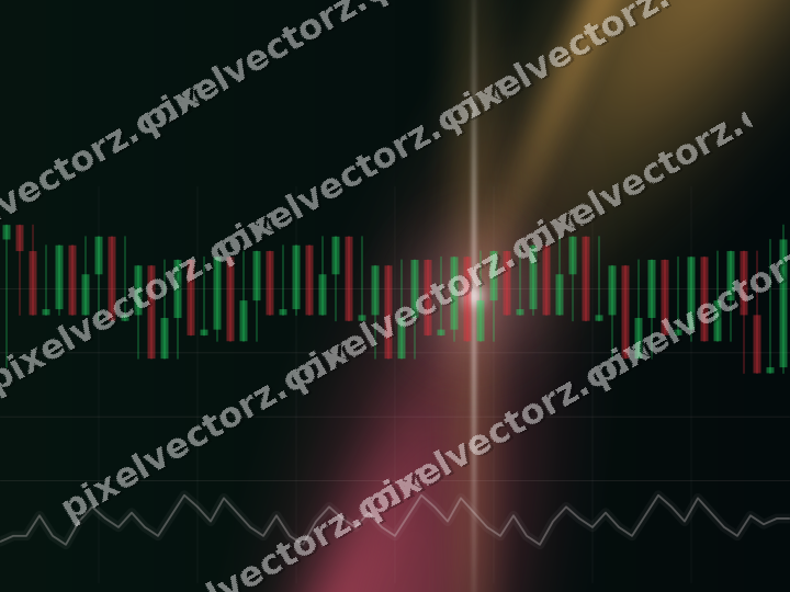 Glowing neon chart background in pink and amber