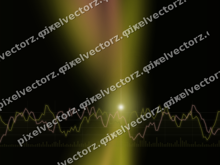 Leuchtender Neon Diagramm Hintergrund in Gelb und Rot