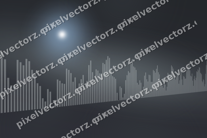 Glowing neon chart background in teal and pale cyan