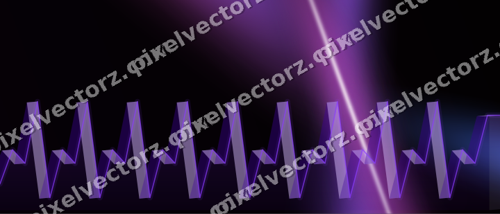 Glowing neon chart background in purple and blue