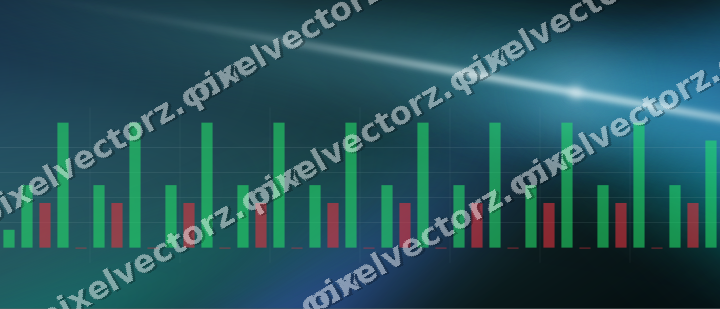 Glowing neon chart background in cyan and teal