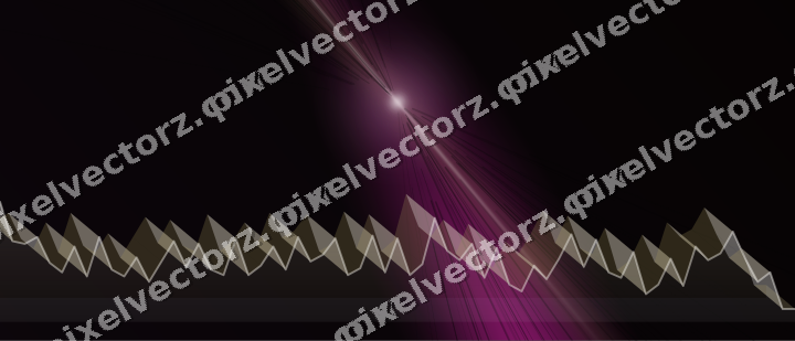 Glowing neon chart background in magenta and lime