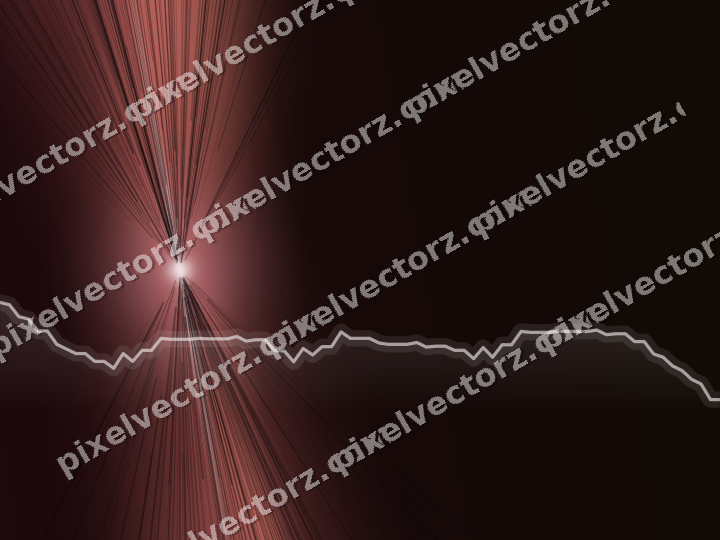 Glowing neon chart background in pink and red