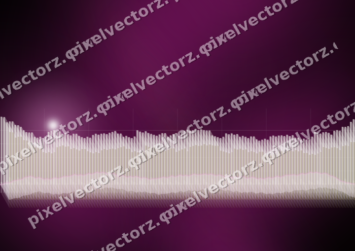 Glowing neon chart background in magenta and lime